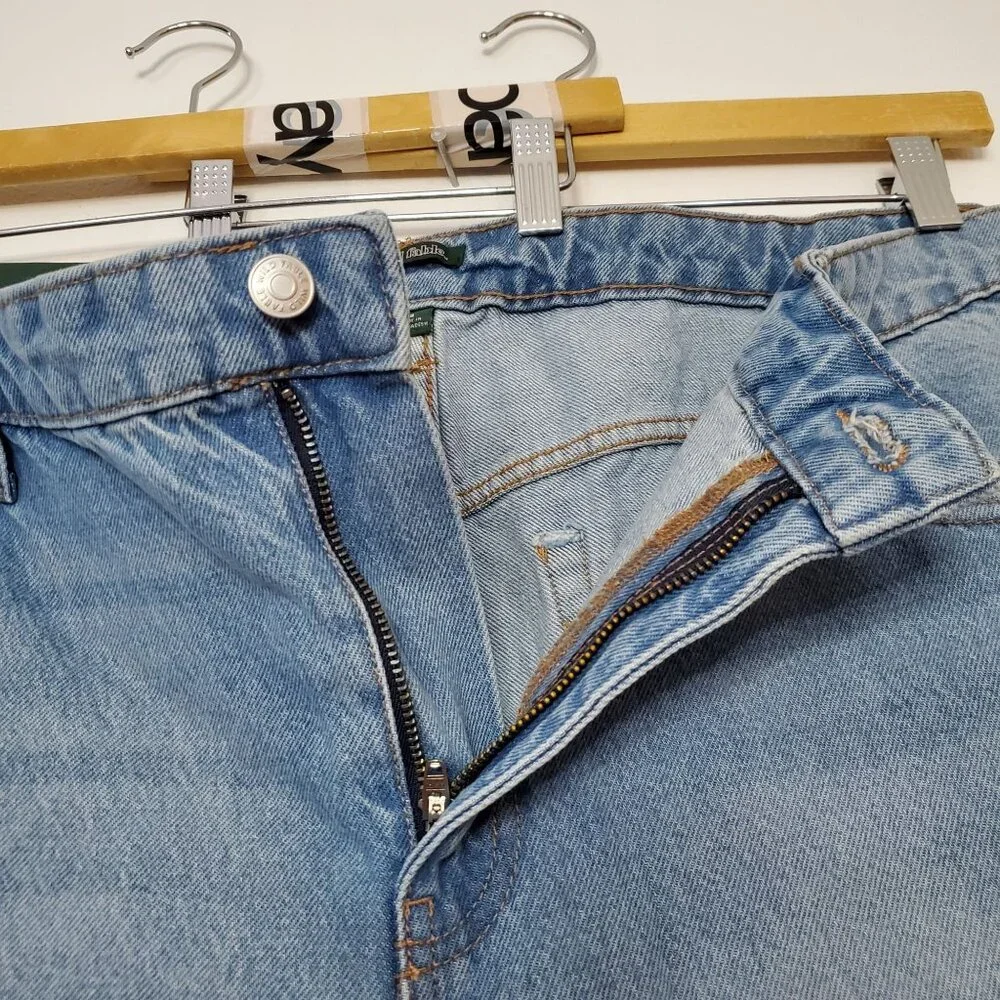 Wild Fable Size 18 Two Toned Blue Mid Rise 90's Relaxed Straight Jeans - Picture 5 of 9